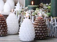 Rustic Kerze - Zapfenform